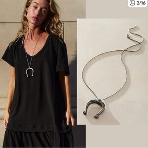 New Free People Moody Babe Horseshoe Pendent Necklace